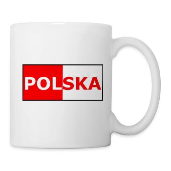 Polska Farbblock Flaggendesign - Tasse - Weiß - Rechts