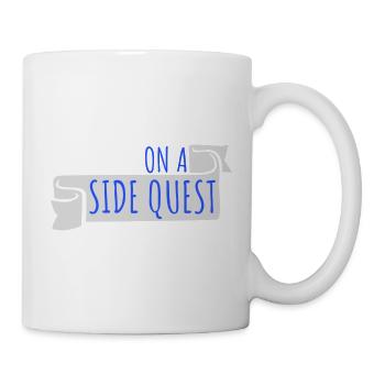 On A Side Quest Gaming Adventure Spruch Logo Text - Tasse - Weiß - Rechts