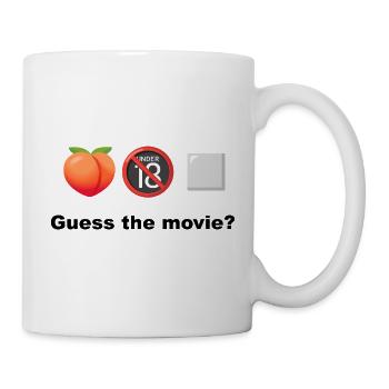 Peach ohne 18+ Quadrat Rate den Film oder den Film - Tasse - Weiß - Rechts