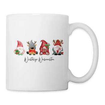 Vier Festliche Weihnachtswichtel - Tasse - Weiß - Rechts