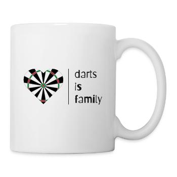 Darts is family (dark) - Tasse - Weiß - Rechts