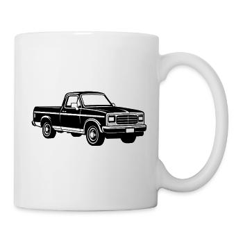 Pickup-Truck-Straßenwagen - Tasse - Weiß - Rechts