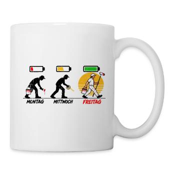 Maler wissen, warum Freitag der beste Farbton ist - Tasse - Weiß - Rechts
