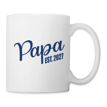 Baby verkünden, Papa 2027 - Tasse - Weiß - Rechts