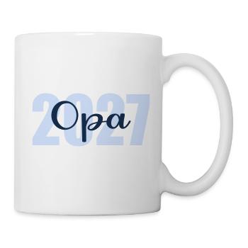 Baby  verkünden, Opa 2027 - Tasse - Weiß - Rechts