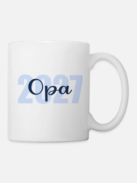 Baby  verkünden, Opa 2027 - Tasse - Weiß
