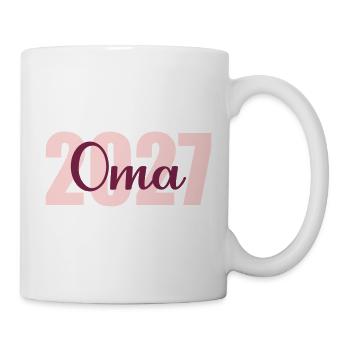 Baby verkünden, Oma 2027 - Tasse - Weiß - Rechts
