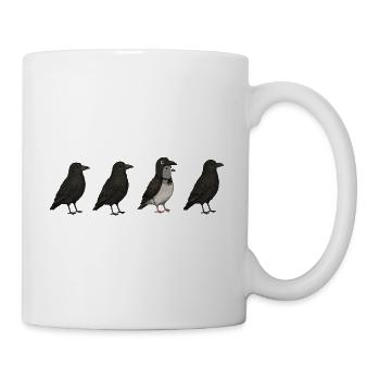 Pigeon Imposter – Crow Disguise Meme - Tasse - Weiß - Rechts