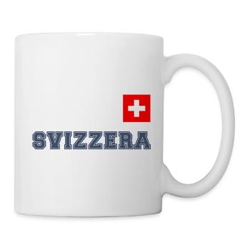 SVIZZERA - SCHWEIZ Trikot Look - mit Fahne Flagge - Tasse - Weiß - Rechts