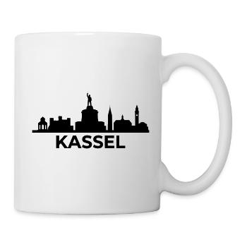 Kassel Wahrzeichen Silhouette skyline - Tasse - Weiß - Rechts
