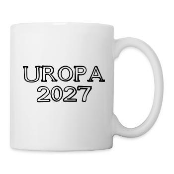 Uropa 2027 Schriftzug handgezeichnet - Tasse - Weiß - Rechts