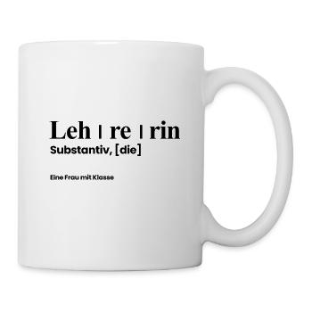 Wiztige Pädagogen Lehrerin Eine Frau mit Klasse - Tasse - Weiß - Rechts
