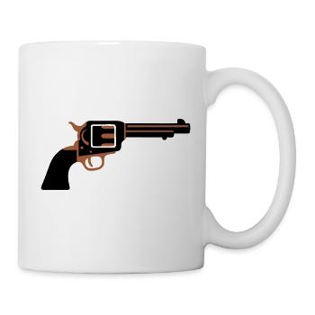 Revolver Pistole Western Icon - Tasse - Weiß - Rechts