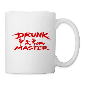 Betrunkener Meister Lustige Martial-Arts-Party Humor rot - Tasse - Weiß - Rechts