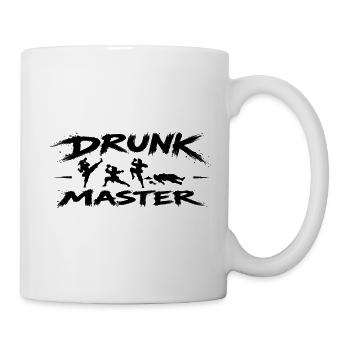 Betrunkener Meister Lustige Kampfsportparty Humor schwarz - Tasse - Weiß - Rechts