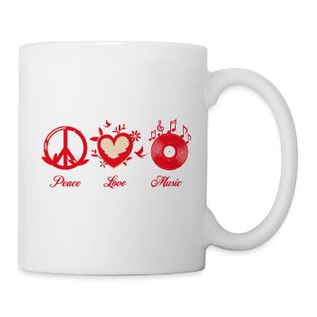 Friedensliebe-Musik - Tasse - Weiß - Rechts