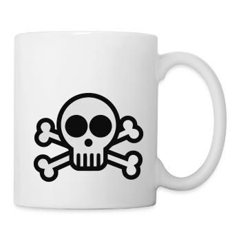 Pirat Totenkopf - Tasse - Weiß - Rechts