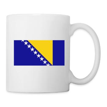 bosnien, bosnia, Fahne, Flagge - Tasse - Weiß - Rechts