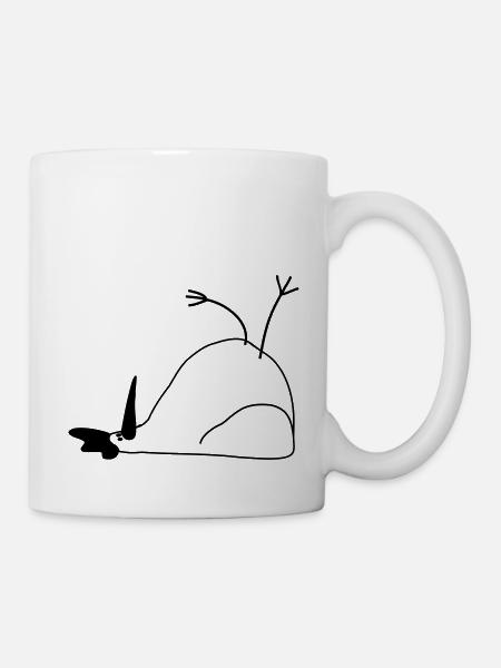 Huhn 1 farbig - Tasse - Weiß