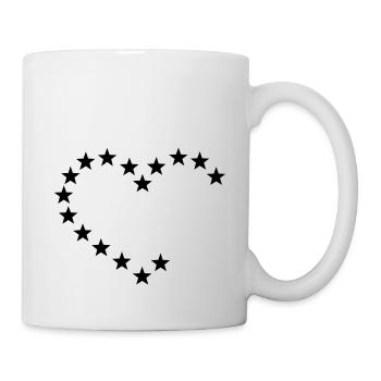 cœur des étoiles / heart of stars (d'ouvert, 1c) - Mug blanc - blanc - Droite