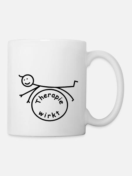 La thérapie est étendu - Mug blanc - blanc