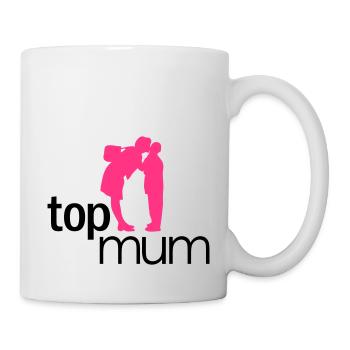 Top Mum - mothers day, muttertag - Tasse - Weiß - Rechts