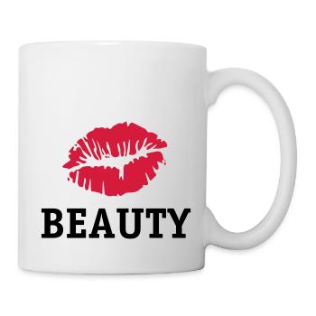 Beauty Kiss - Tasse - Weiß - Rechts