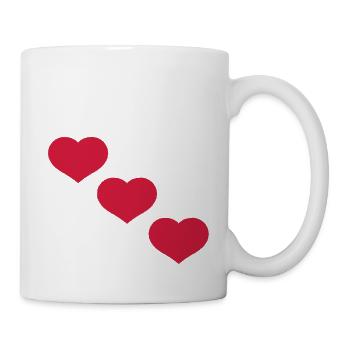 cœur coeur - Mug blanc - blanc - Droite