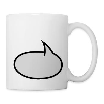 Two-tone comic bubble - Mug - white - Right