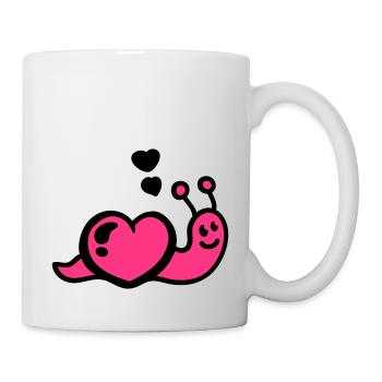 Ver du cœur - Mug blanc - blanc - Droite