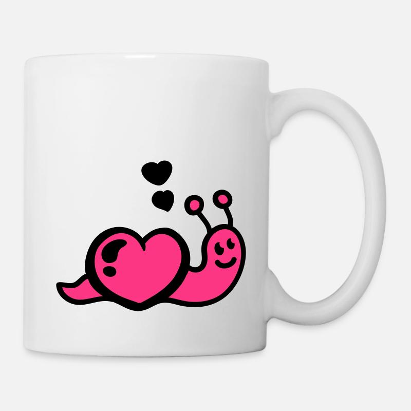Herz Schnecke - Tasse - Weiß