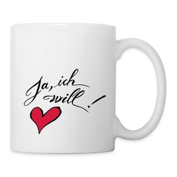 Ja, ich will! - Tasse - Weiß - Rechts