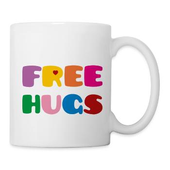 Free Hugs - Tasse - Weiß - Rechts