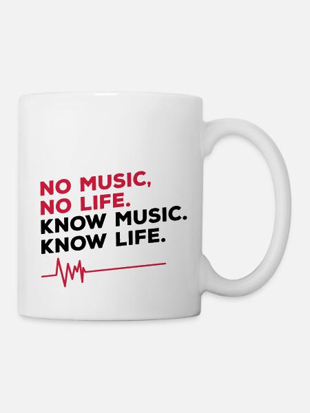 No music no life - Tasse - Weiß
