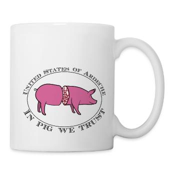 IN PIG WE TRUST - Mug blanc - blanc - Droite