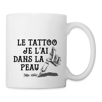 tattoo dans la peau - Mug blanc - blanc - Droite