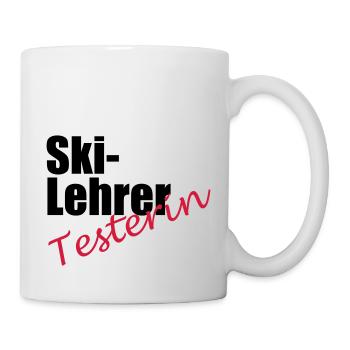 Ski Lehrer Testerin - Tasse - Weiß - Rechts