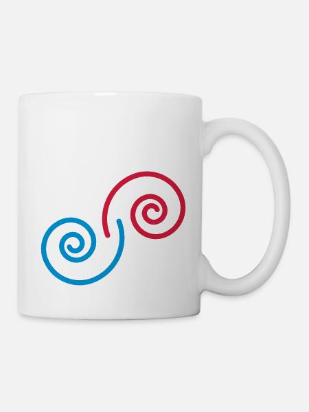 spiralen_2c - Tasse - Weiß