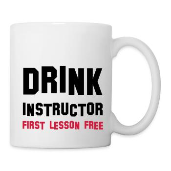 drink instructor - Tasse - Weiß - Rechts