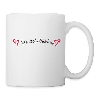 Lass Dich Drücken - Tasse - Weiß - Rechts