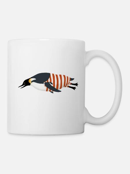 Pinguin im Badeanzug - Tasse - Weiß