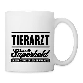 Superheld Tierarzt - Tasse - Weiß - Rechts