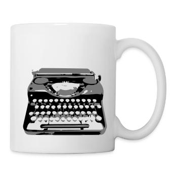 Schreibmaschine - Tasse - Weiß - Rechts