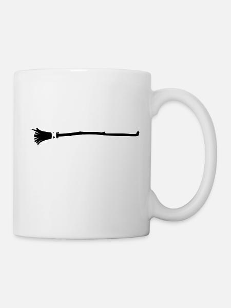 Besen ganz - Tasse - Weiß