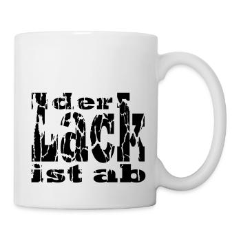 der Lack ist ab - Tasse - Weiß - Rechts
