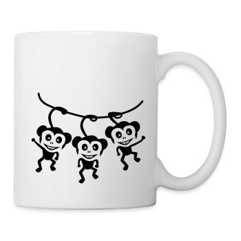 Affenschaukel - Tasse - Weiß - Rechts