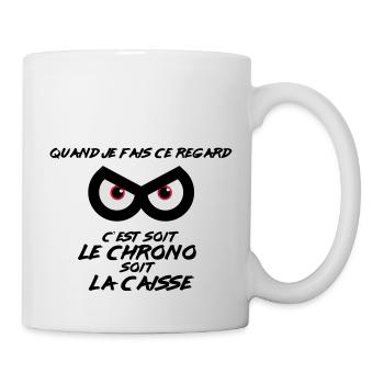 Regard de pilote : Chrono ou Caisse - Mug blanc - blanc - Droite