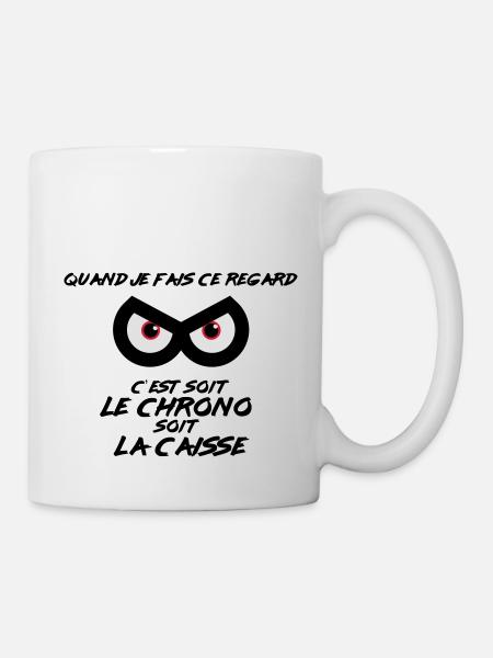 Regard de pilote : Chrono ou Caisse - Mug blanc - blanc
