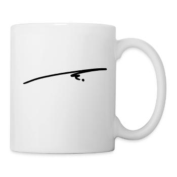 Unterstrichen Punkt Zeichnung - Tasse - Weiß - Rechts