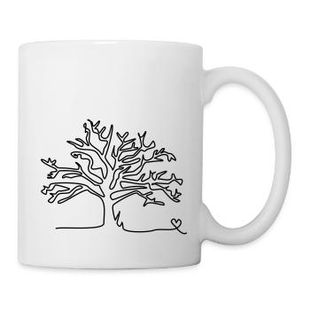 one line tree - Tasse - Weiß - Rechts